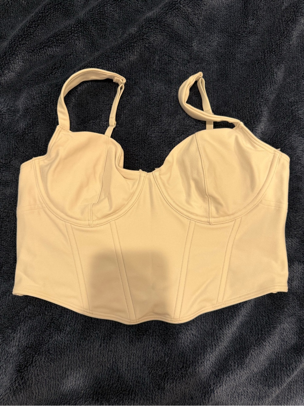 Gilly Hicks Cream Longline Bustier Tank
